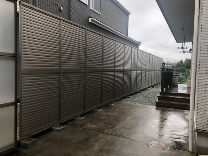 仙台市 S様邸 目隠しフェンス工事 仙台市の庭 エクステリア 外構 グリーンケア 仙台市 S様邸 目隠しフェンス工事 仙台市の庭 エクステリア 外構 グリーンケア