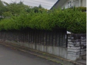 S様邸 生垣からフェンスに 目隠しフェンス ディーズガーデン アルファウッド ブラックブラウン 色 メンテナンスフリー ビフォー2 c0dd1ac4e50153e7b07f3ec3c60a73ca